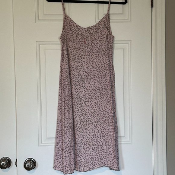 Nougat Pink & Grey A-Line Midi Dress - Picture 2 of 4